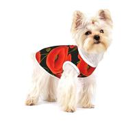 Poppy Flowers Cotton Pet T-Shirt Sleeveless Stretchy Puppy Tshirts Pet Vest Soft For Small Pets