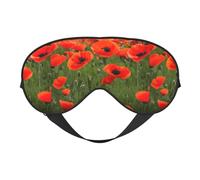 Poppy Flowers Petals Print Sleep Mask, Soft Breathable Eye Cover for Travel, Shift Work & Meditation