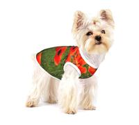 Poppy Flowers Petals print Tshirts for Small Dogs Dog's Fashion Shirt Breathable Sleeveless Shirts for Small Dogs