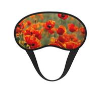 Poppy Flowers Print Adjustable Eye Cover for Sleeping, Comfortable, Pressure-Free and Breathable Sleeping Masks