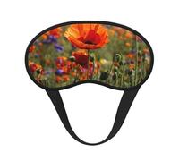 Poppy Flowers Print Adjustable Eye Cover for Sleeping, Comfortable, Pressure-Free and Breathable Sleeping Masks
