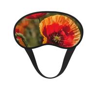 Poppy Flowers Print Adjustable Eye Cover for Sleeping, Comfortable, Pressure-Free and Breathable Sleeping Masks
