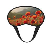 Poppy Flowers Print Comfort Eye Mask for Sleeping Light Blocking Nap for Travel Yoga Camping Night Rest