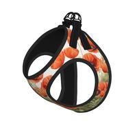 Poppy Flowers Print Harness Leash Set For Cat Dog, Reflective Adjustable Escape-Proof Vest Lead With Soft Breathable Mesh, For Small Pets And Kitten Puppy