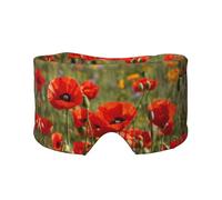 Poppy Flowers Print Sleep Eye and Ear Muffs Blocking for Home Office Camping Airplane Travel Nap Aid