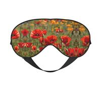 Poppy Flowers Print Sleeping Eye Cover Eyeshade for Men Women Plane Travel Nap Night Sleeping