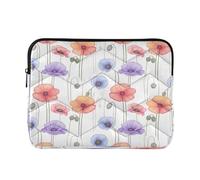 Poppy Flowers Soft Pastel Orange Computer Bags for Laptops, Protective Padded Laptop Bags 15.6 for Women