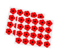 Poppy Flowers Vinyl Stickers || Waterproof || Pack of 40 Stickers || Remembrance Day Tribute