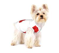 Poppy Flowers Vivid Petals Print Adorable Cotton Small Dog Clothes Pet Shirt, Soft Breathable Sleeveless Tank Top For Puppy, Cats And Chihuahua