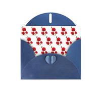 Poppy Flowers Vivid Petals Printing Blank Pearl Paper Greeting Card,Unique Notecards Designs, Envelopes For Thank You, Invitations