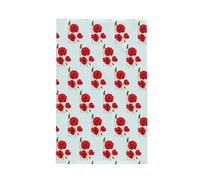 Poppy Flowers Vivid Petals Printing Comfort Waffle Kitchen Dish Towels,Super Absorbent Kitchen Dish Cloths For Drying And Cleaning
