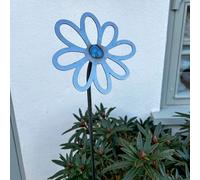 Poppy Forge 1 Feet Flowering Daisy Plant Pin (Pack Of 3) - Bare Metal/ready To Rust