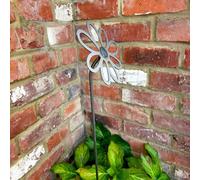 Poppy Forge 2 Feet Flowering Daisy Plant Pin (Pack Of 3) - Bare Metal/ready To Rust