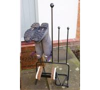 Poppy Forge 2 Pair Boot Centre - Steel Wellie Stand - Steel - L22.9 X W43.2 X H88.9 Cm - Black