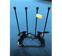 Poppy Forge 2 Pair Boot Rack - Boxing Hares - Steel - L30.4 X W38 X H48.3 Cm - Black