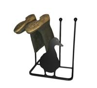Poppy Forge 2 Pair Boot Rack - Facing Duck - Hand Made By Traditional Forge Wellie - Steel - L30.4 X W38 X H48.3 Cm - Powder Coated Black