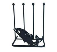 Poppy Forge 2 Pair Boot Rack - Fish - Steel - L30.4 x W38 x H48.3 cm - Black Poppy Forge Black