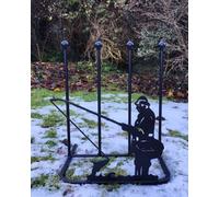 Poppy Forge 2 Pair Boot Rack - Fisherman - Steel - L30.4 X W38 X H48.3 Cm - Black