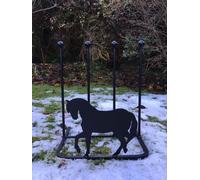 Poppy Forge 2 Pair Boot Rack - Horse - Steel - L30.4 X W38 X H48.3 Cm - Black