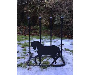 Poppy Forge 2 Pair Boot Rack - Horse - Steel - L30.4 X W38 X H48.3 Cm - Black