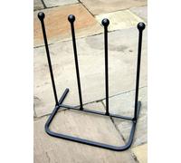Poppy Forge 2 Pair Boot Rack - Steel Wellie Stand - Steel - L27.9 X W38 X H48.3 Cm - Black