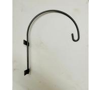 Poppy Forge 20 Inches Wall Swan Neck Bracket - Steel - Black