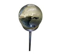 Poppy Forge 5 Feet Etched World 60mm Marble Pin Garden Art (Pack Of 3) - Bare Metal/ready To Rust