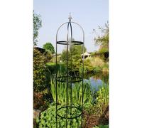 Poppy Forge 8Ft Traditional Tower, Garden Obelisk, Plant Support - Solid Steel - L46 X W45.7 X H243.8 Cm - Black
