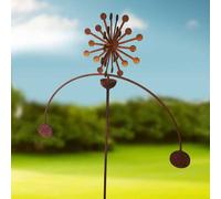 Poppy Forge Allium Wind Rocker Double Bare Metal/ready To Rust - Steel - W54 X H148.5 Cm