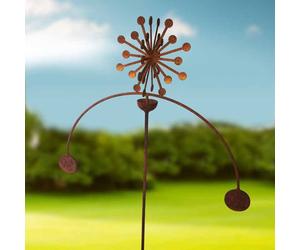 Poppy Forge Allium Wind Rocker Double Bare Metal/ready To Rust - Steel - W54 X H148.5 Cm