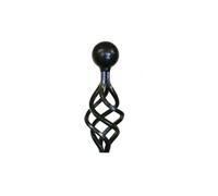 Poppy Forge Ball & Cage Top - Decorative Top for Plant Support - Steel - Black Poppy Forge Black