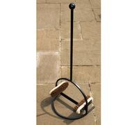 Poppy Forge Boot Scraper (Brush) Steel Shoe Cleaner - Steel - L35 X W37 X H96 Cm - Black