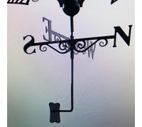 Poppy Forge Boxing Hares Weathervane - Steel - W65 X H88 Cm - Powder Coated Black