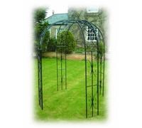 Poppy Forge Buckingham 4 Way Gazebo (Inc Ground Spikes) Garden Feature - Solid Steel - L167.6 X W167.6 X H238.8 Cm - Black