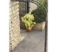 Poppy Forge Buckingham Wall Fix Arch (Including 2 Ground Spikes) Bare Metal/ready To Rust - Steel - L30.4 X W127 X H218.4 Cm