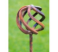 Poppy Forge Cage Ball Pin Large (70mm) Support 4Ft (Bare Metal/natural Rust) (Pack Of 3) - Steel - H120 Cm