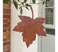 Poppy Forge Falling Leaves With No Text - Bare Metal/ready To Rust - W20 X H25 Cm