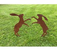Poppy Forge Fenland Hare's 2Pc. - Steel - W39 X H45.7 Cm - Bare Metal/ready To Rust