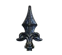 Poppy Forge Finial Top - Decorative Top For Garden Plant Support - Solid Steel - Black