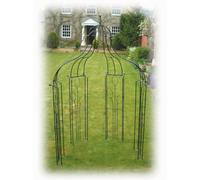 Poppy Forge Flower Bower (Inc Ground Spikes) Garden Gazebo - Solid Steel - L89 X W177.7 X H304.8 Cm - Black