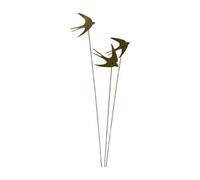 Poppy Forge Flying Swallows Cluster Garden Art - Bare Metal/ready To Rust - Steel - W100 X H6 Cm