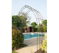 Poppy Forge Gothic Arch (Inc Ground Spikes) Garden Archway - Solid Steel - L53.3 X W142.2 X H223.5 Cm - Powder Coated Black