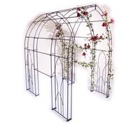 Poppy Forge Gothic Tunnel (Inc Ground Spikes) Garden Archway - Solid Steel - L182.9 X W142.2 X H223.5 Cm - Black