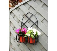 Poppy Forge Gothic Wall Planter - Solid Steel - L19.1 X W35.6 X H53.3 Cm - Powder Coated Black