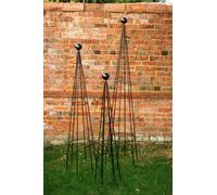 Poppy Forge Hampton 5Ft Obelisk Bare Metal/ready To Rust - Solid Steel - L33 X W33 X H152.4 Cm - Finial Is An Additional Extra