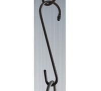 Poppy Forge Handy Hook 8 Inches Silver - Garden Hanger - Solid Steel - H20.3 Cm - Black