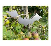 Poppy Forge Hanging Bat Garden Art (Pack Of 3) - Bare Metal/ready To Rust - W20 X H8 Cm