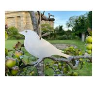 Poppy Forge Hanging Finch Garden Art (Pack Of 3) - Bare Metal/ready To Rust - W20 X H13 Cm