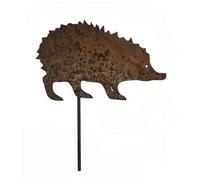 Poppy Forge Hedgehog On Stake Bare Metal/ready To Rust - Steel - W26.7 X H16.5 Cm