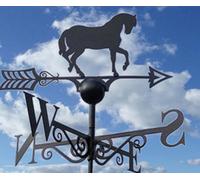 Poppy Forge Horse Weathervane - Solid Steel - W61 X H88 Cm - Black